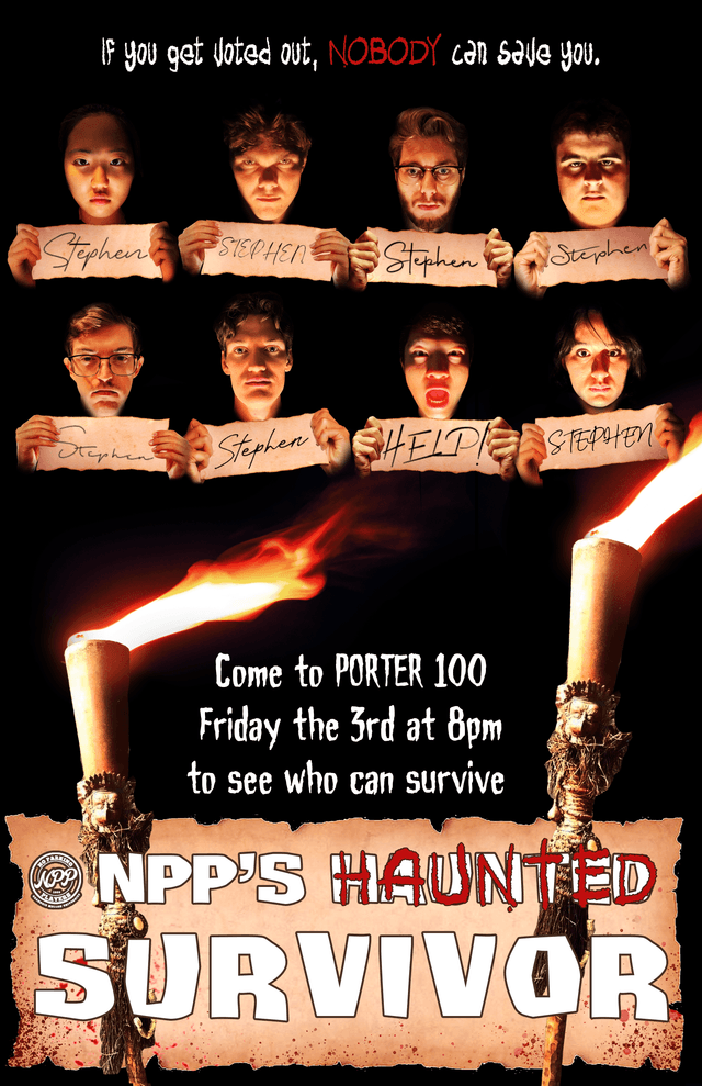 Haunted Survivor show poster.