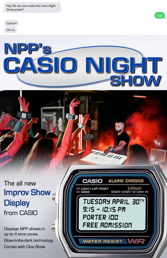 Casio Clue Show show poster.